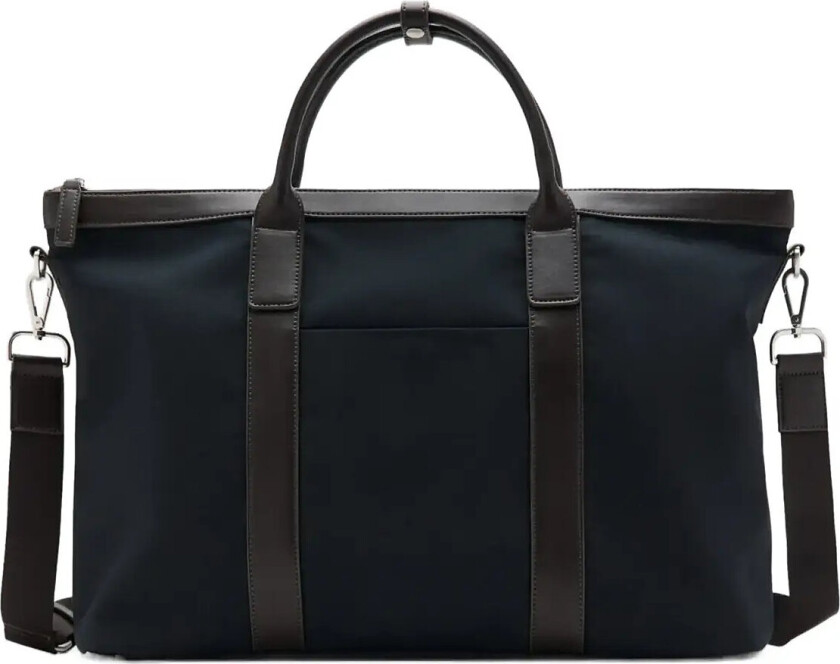 Bilde av Travel Tote Bag With Leather Details - Navy - ONE SIZE