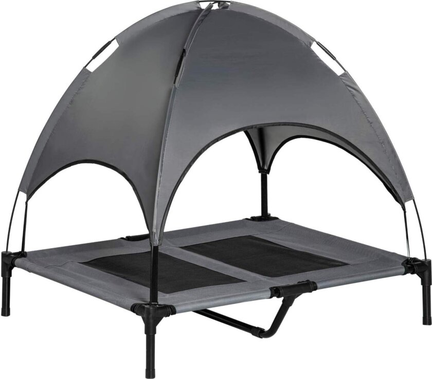 Hundeseng med kalesje i Andas Taffeta Grey