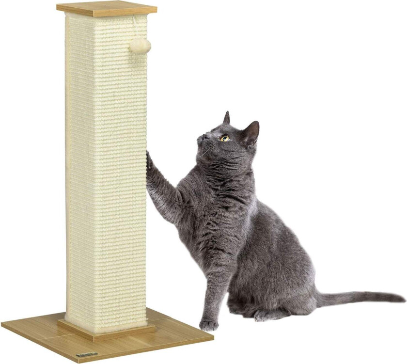 Kløestolpe for katter 80cm Eik/Fremehvit