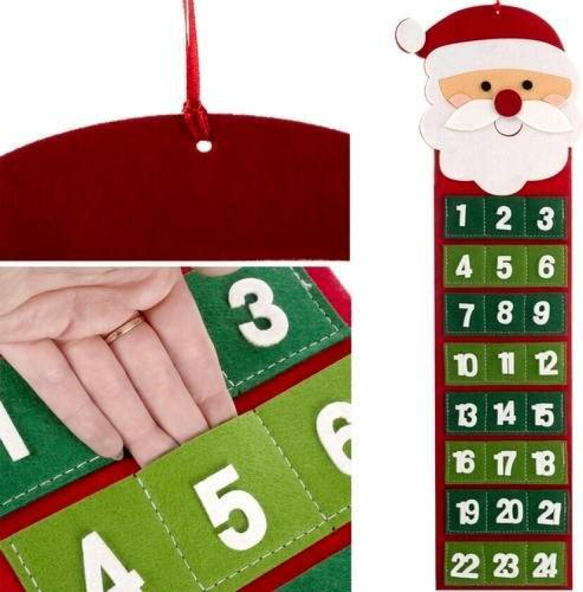 Bilde av Adventskalender i filt med 24 DIY-lommer