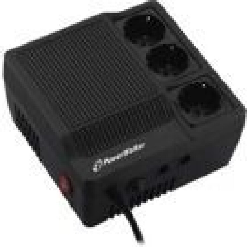 PowerWalker AVR 1200 - Automatisk spenningsregulator - AC 220/230/240 V - 720 watt - 1200 VA - utgangskontakter: 3 - svart