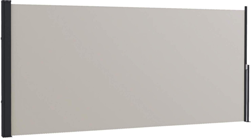 Uttrekkbar Lysegrå Sidemarkise 300x140 cm UV-beskyttelse