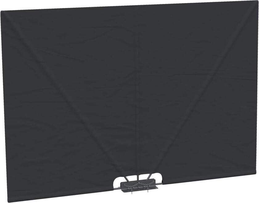 Sammenleggbar Sidemarkise 237x160cm UV-beskyttelse Mørk grå