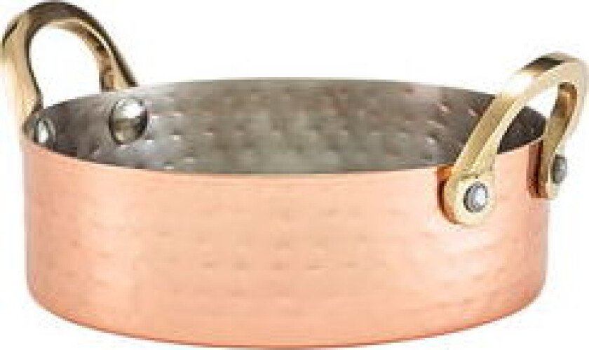Mini Hammered Copper Plated Gryte 12 x 3,5 Cm