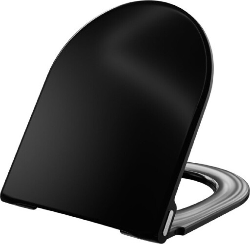 Style D2 toalettsete, soft close, avtagbar, sort