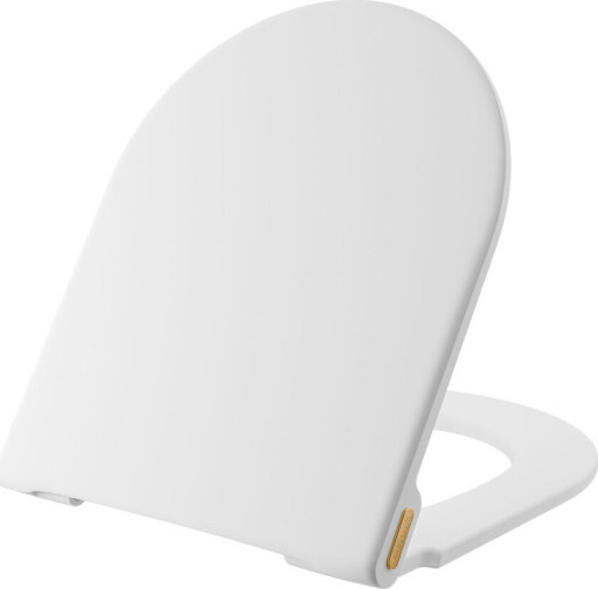 Style D2 toalettsete, soft close, avtagbar, matt hvit