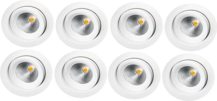Bilde av Junistar Eco IsoSafe matt hvit 6W LED 2700K (8-pack)