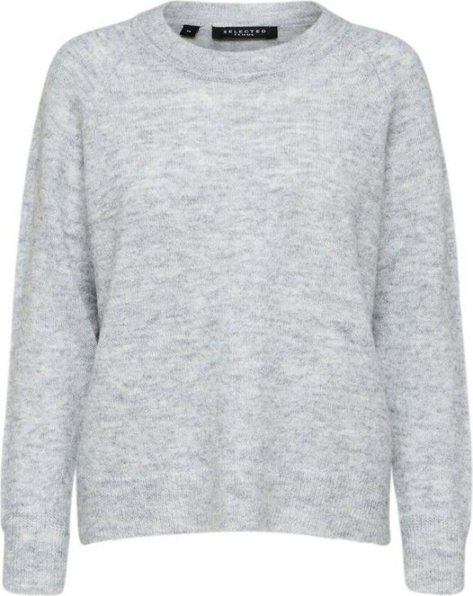 Lulu LS Knit O-Neck - Light Grey Melange XL