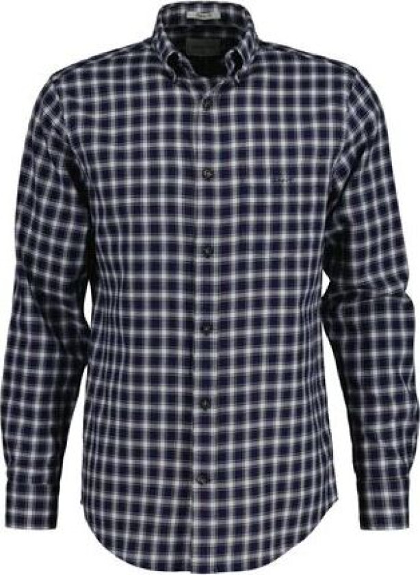 Reg Micro Tartan Flannel Shirt - Classic Blue XL