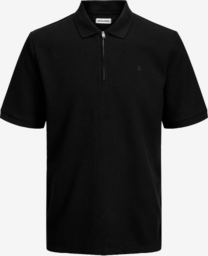 Pologenser jjeAustin Zip Polo SS Pls - Svart