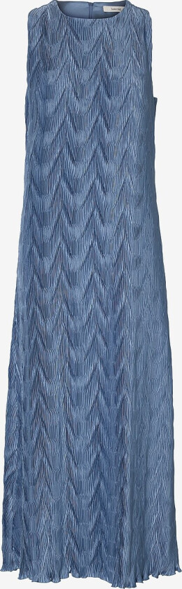 Maxikjole slfAnya SL Regular Ankle Plisse Dress - Blå