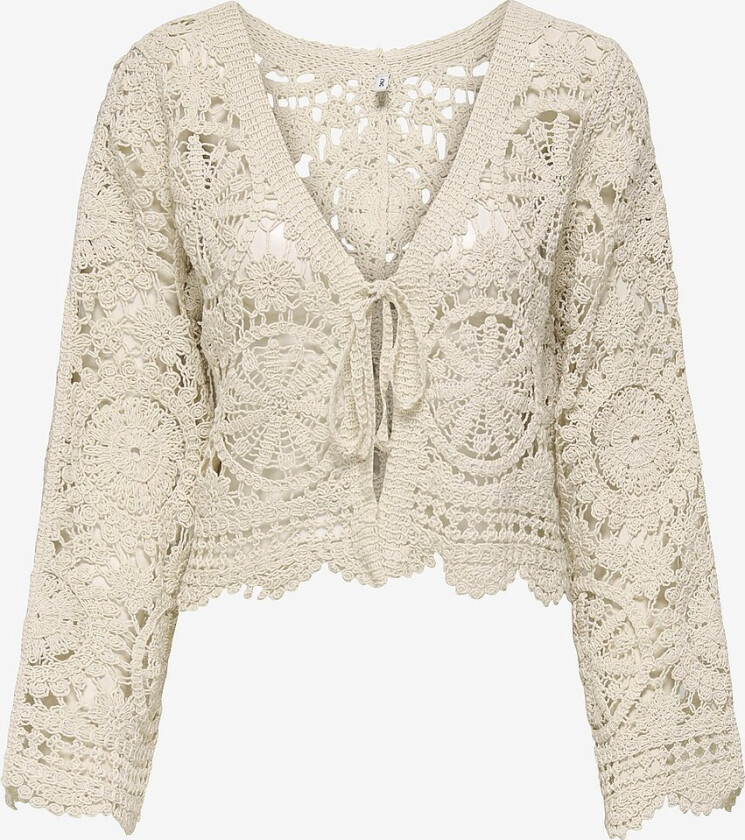 Kardigan onlWaterly LS Crochet Tie Cardigan - Grå