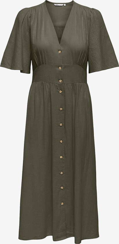 Kjole onlTizana 2/4 Midi Dress Wvn - Grønn