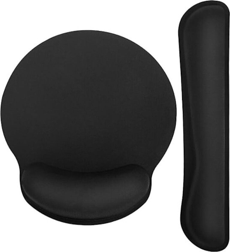 Håndleddsstøtte for datamus, ergonomisk musematte med håndleddsstøtte for smertelindring, minneskumpute og glatt Lycra-belegg, sklisikker gummi