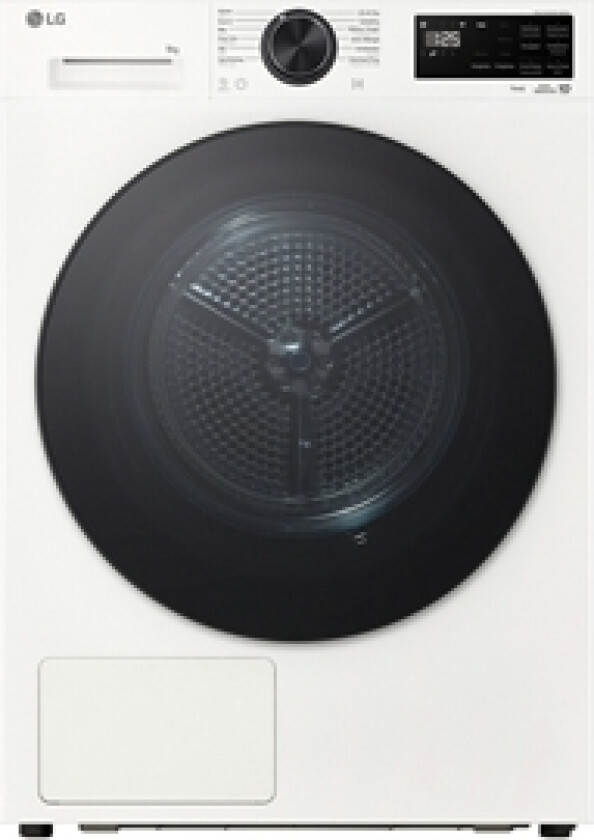LG RHX5009TWB - Tørker - Wi-Fi - bredde: 60 cm - dybde: 66 cm - høyde: 85 cm - frontileggelse - essens hvit