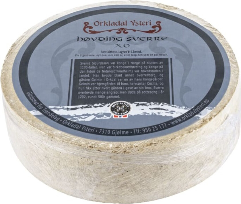 Høvding Sverre Høvding Sverre XO er en meget velsmakende og lagret ost av typen tilsiter. Fin tekstur med mye umamismak. Lagret i minst 12 måneder.
