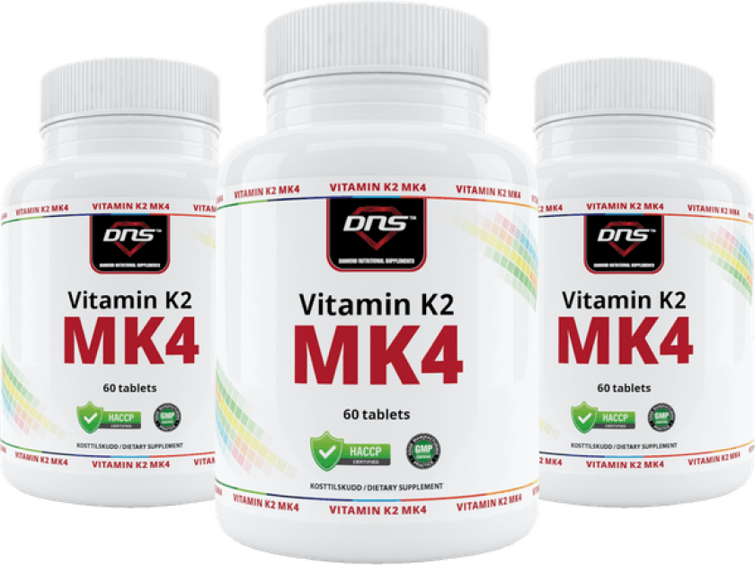 3-pack MK4 VItamin K2 - 3 x 60 tabletter