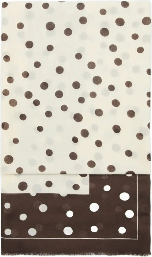Bilde av Spots Print Scarf - Brown - ONE SIZE