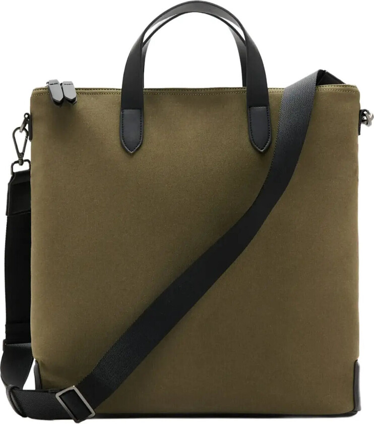 100% Cotton Tote Bag With Adjustable Strap - Khaki green - ONE SIZE