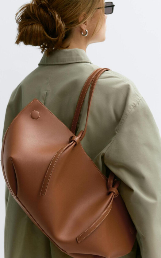 - Strap handle tote bag - Skuldervesker - Brun - ONESIZE - Dame