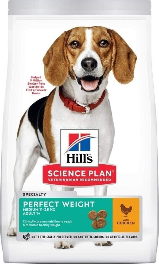 Hill's Science Plan Dog Adult Medium Perfect Weight Chicken (2 kg)