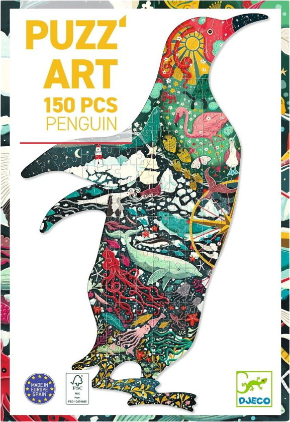 Puslespill - 150 Brikker - Puzz'Art Pingvin - - OneSize - Puslespill