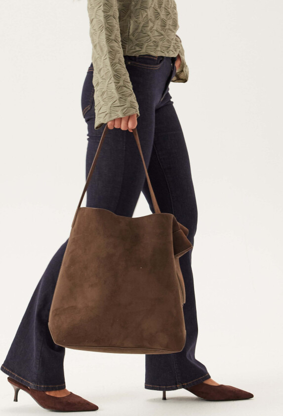 Faux Suede Large Tote Bag