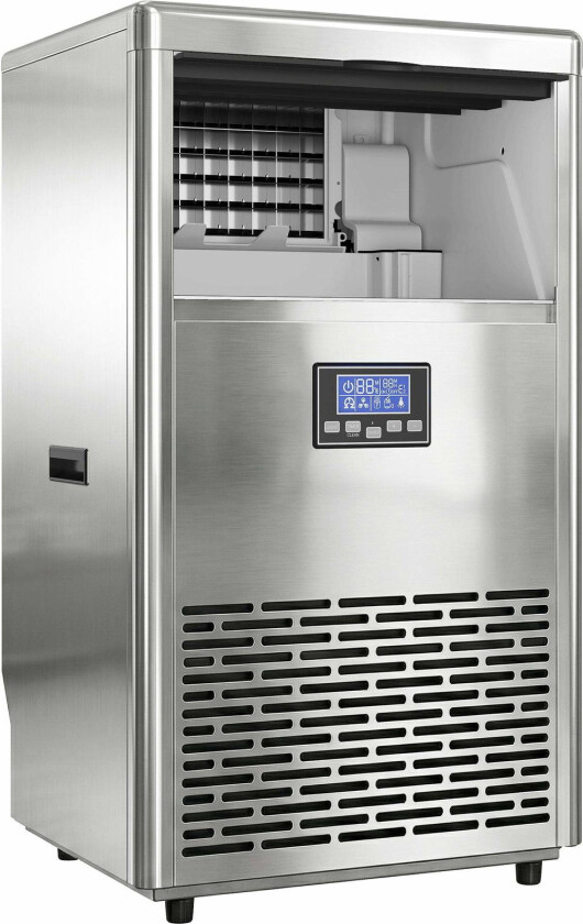 Bilde av Kommersiell ismaskin 45 kg/dag, rustfritt stål, selvrensende