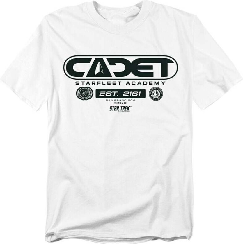 T-skjorte - Star Fleet Academy Cadet - M til 5XL - Herrer - hvit