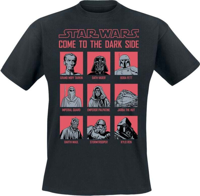 Disney T-skjorte - Come To The Dark Side - M til XXL - Herrer - svart