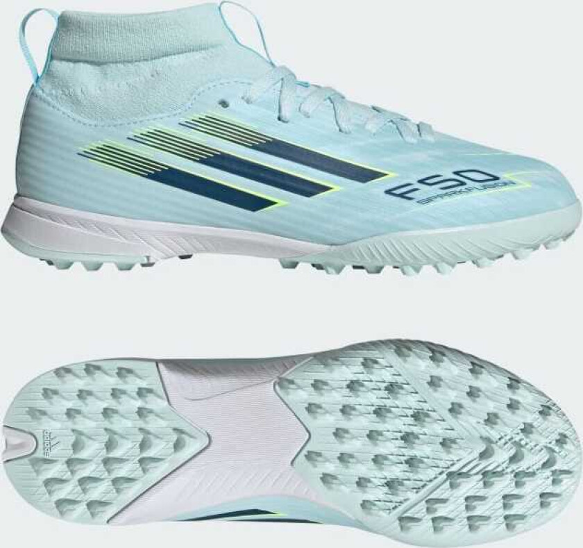F50 SPARKFUSION LEAGUE Mid Cut Turf Fotballsko, barn