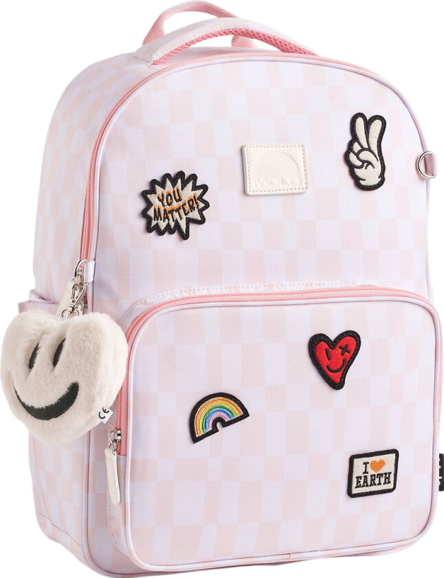 Skolesekk - Backpack Mate - Rosa Sjekk - - OneSize - Skolesekk