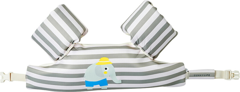 Svømmevest - 3–6 år - Eli De Elephant/Green Stripe - - OneSize - Svømmevest