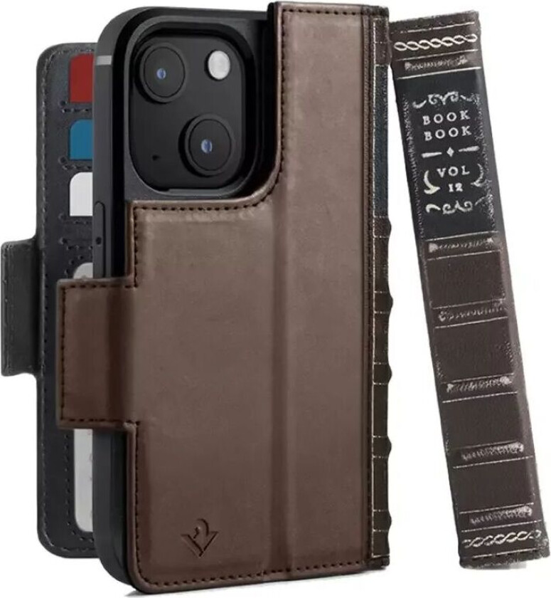 iPhone 13 BookBook Flipdeksel i Ekte Skinn - Brun