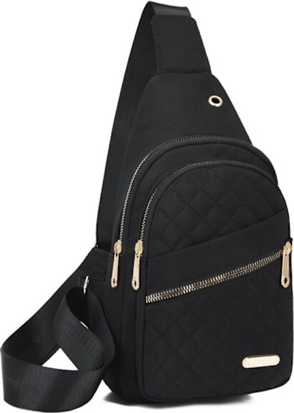 Liten Sling Ryggsekk Kvinner Brystveske Casual Messenger Bag Reiseveske Liten Portefølje Veske Svart - WELLNGS