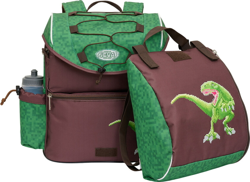 Skolesekk - Middels - Piksel Rex VER 2 - - OneSize - Skolesekk