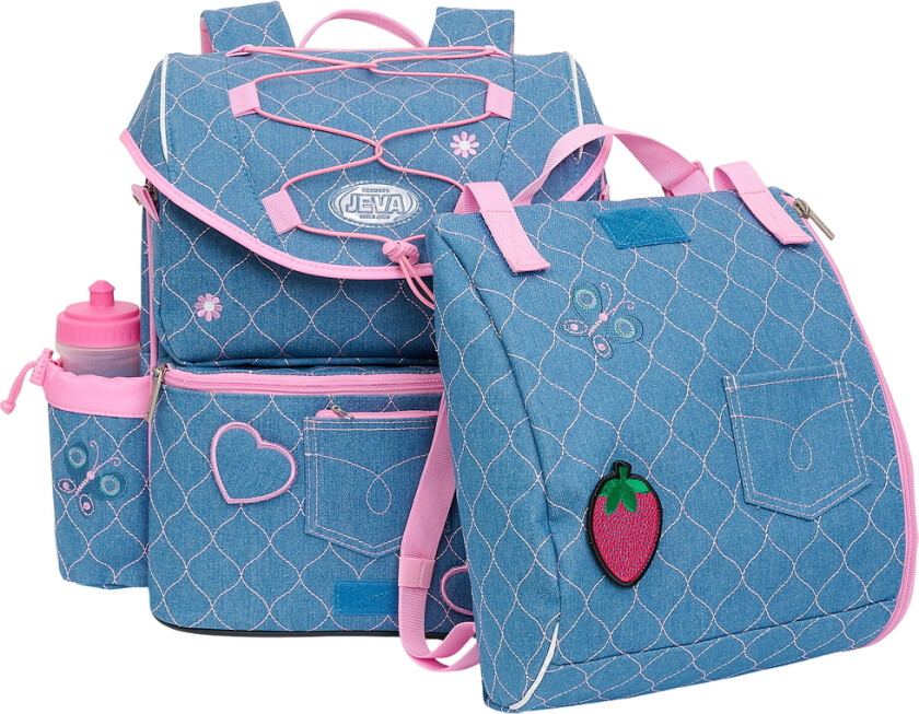 Skolesekk - Middels - Denim Jente - - OneSize - Skolesekk