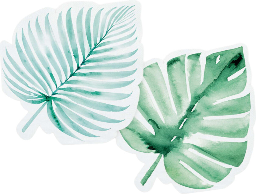 Servietter Blad Happy Summer Time - 20-pakning