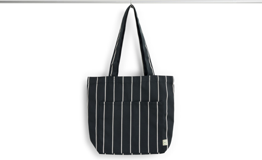Hay Outdoor Market Tote Bag Medium Black With Beige Stripe - Piknikkurver Resirkulert Polyester Sort - AE966-A602-AS27