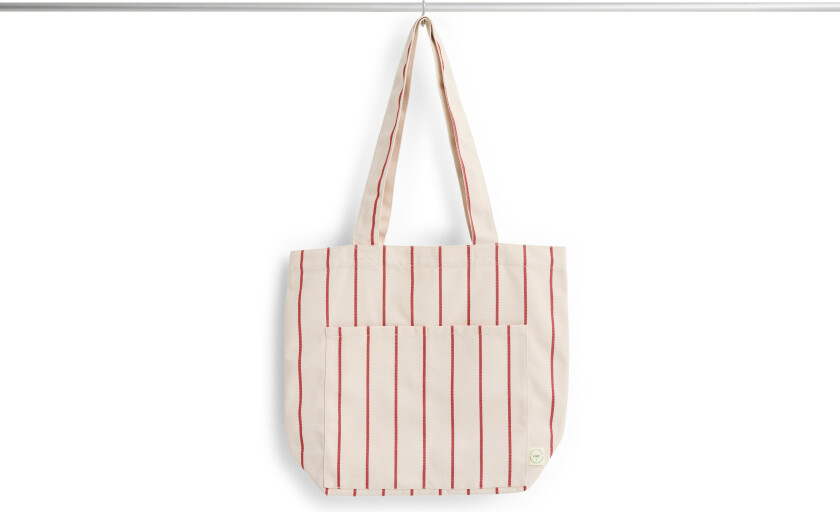 Hay Outdoor Market Tote Bag Medium With Red Stripe - Piknikkurver Resirkulert Polyester Beige - AE966-A602-AS26