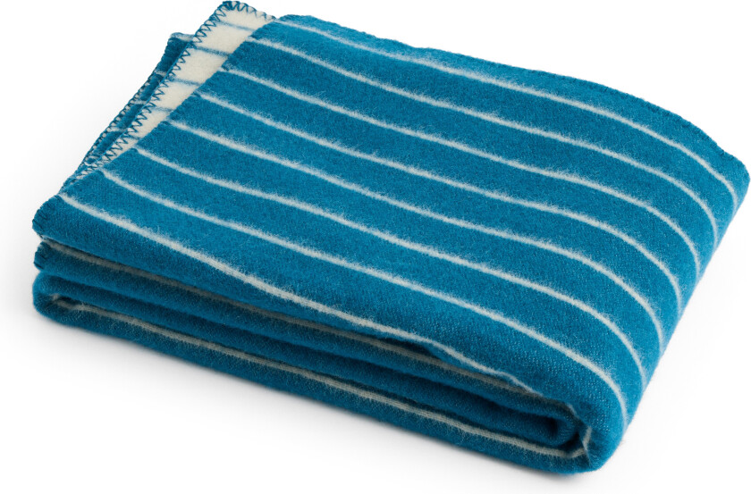Hay Outdoor Market Throw 130x180 Cm Blue With Beige Stripe - Pledd & Tepper Ull Blå - AE958-D809-AS28