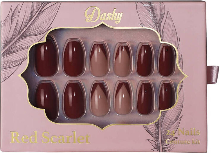 Nails Red Scarlet 24 stk.