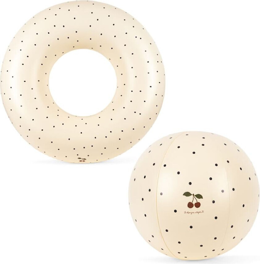 Sett Med Badering Og Badeball Navy Dot Navy Dot One Size Marineblå One Size 3 Y+ unisex