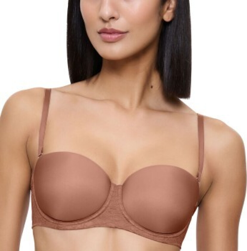 BH Signature Sheer Wired Balconette Bra Brun C 70 Dame