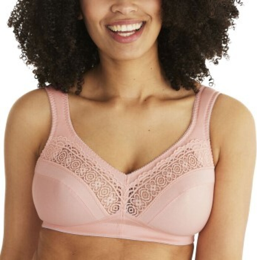 BH Cotton Star Soft Bra Lysrosa bomull E 100 Dame