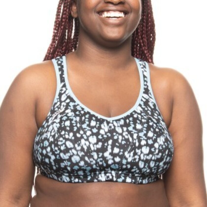 BH Active MultiSports Support Bra Blå Mønster E 85 Dame
