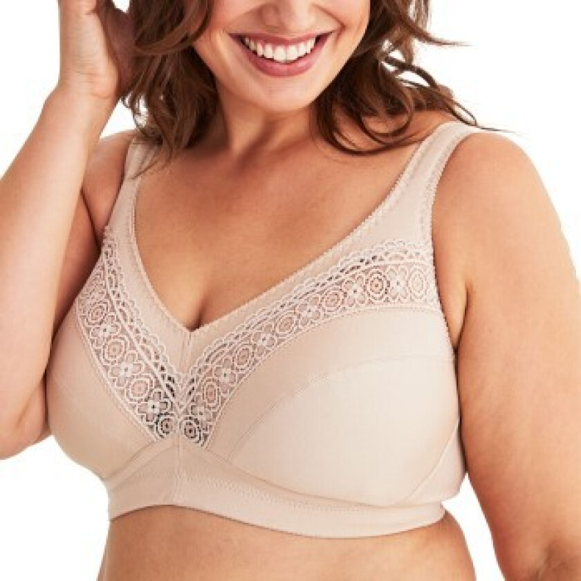 BH Cotton Star Soft Bra Beige bomull D 110 Dame