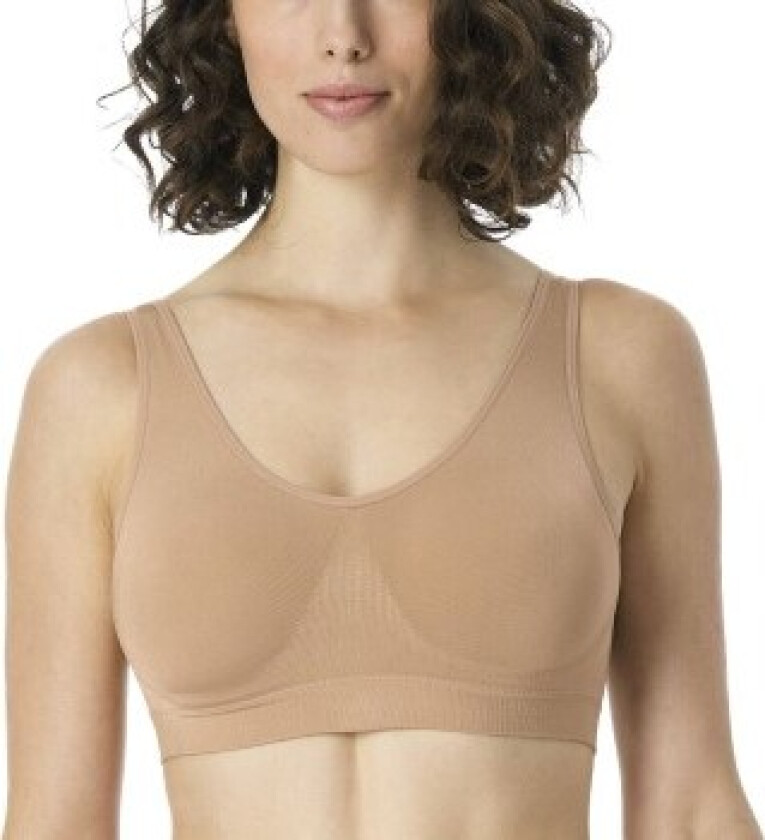 BH Bustier Removable Pads Bra Beige polyamid 3XL Dame