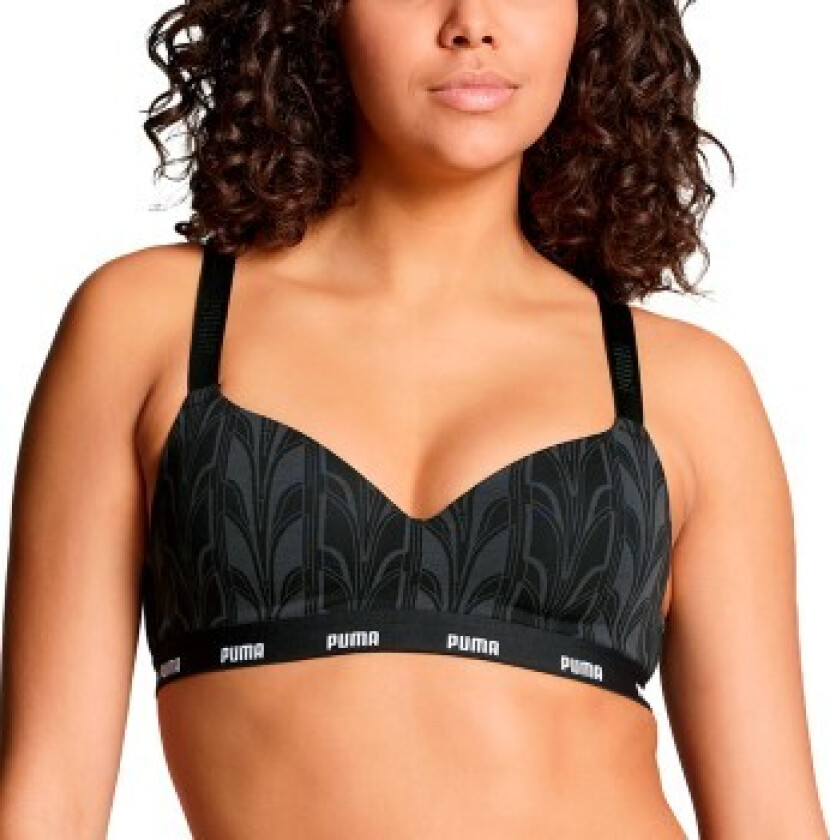 BH Printed Padded Top Svart bomull Medium Dame