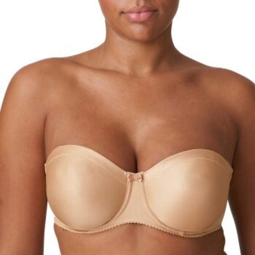 BH Satin Non Padded Strapless Bra Beige G 80 Dame